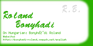 roland bonyhadi business card